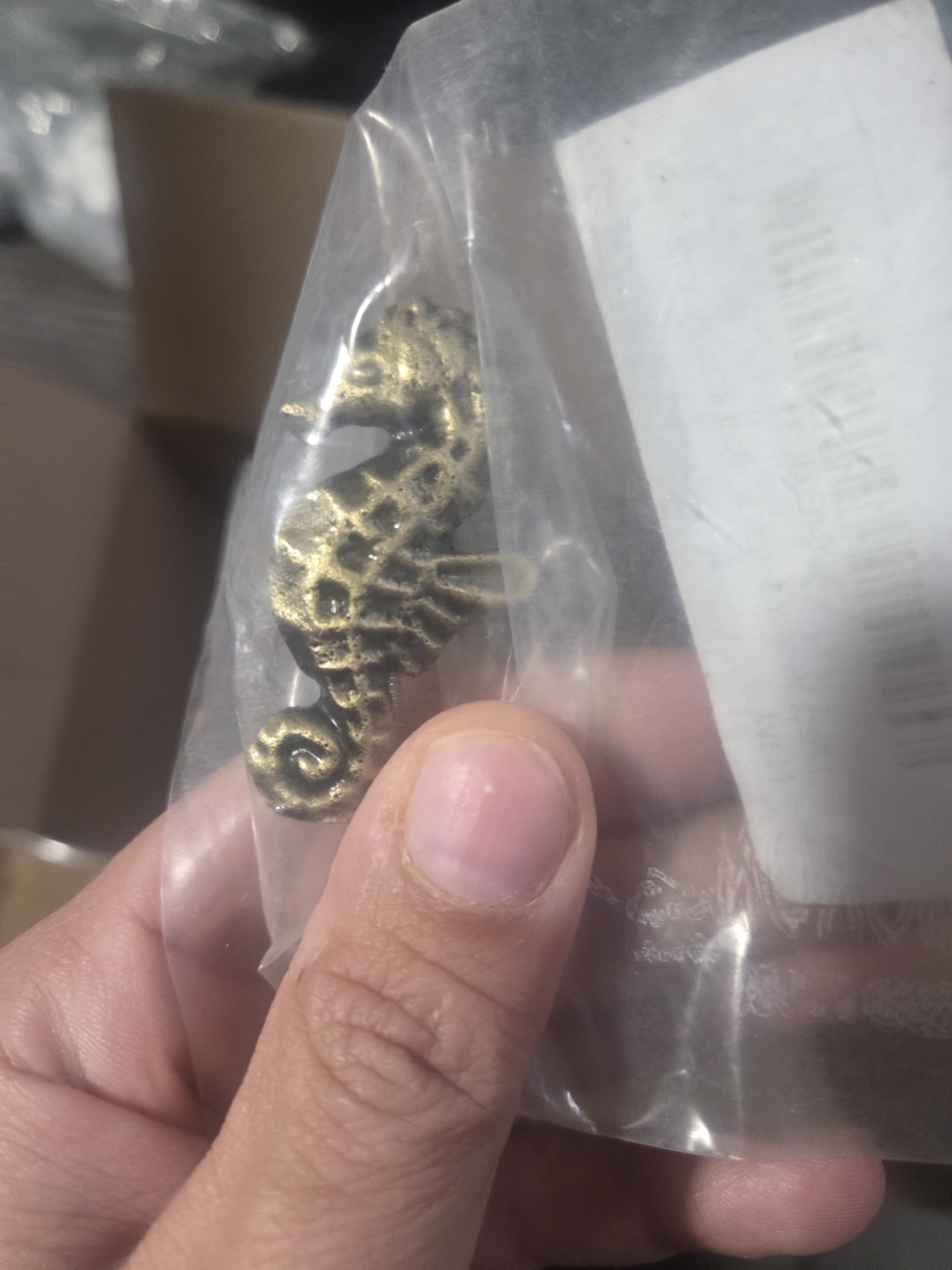 Decorative Seahorse Terrarium Accent - Gold
